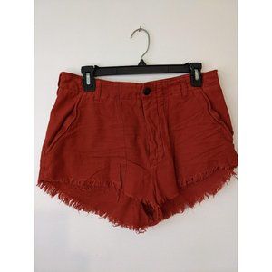 Free People High Waisted Red Shorts 10